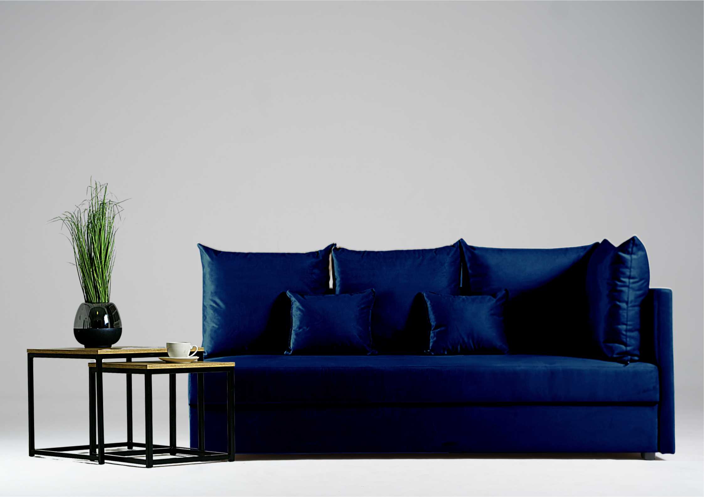 Granatowa sofa do salonu Mobo